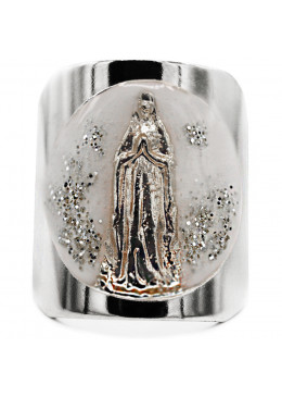 BAGUE APPARITION PLAQUE ARGENT