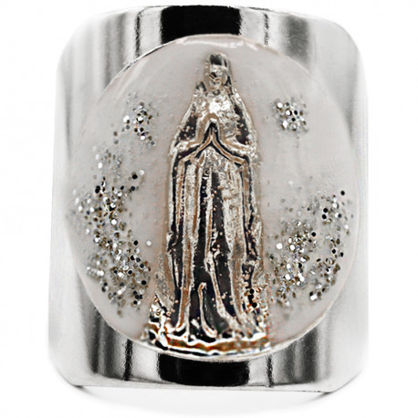 BAGUE APPARITION PLAQUE ARGENT