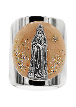 BAGUE APPARITION PLAQUE ARGENT