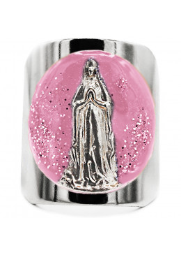 BAGUE APPARITION PLAQUE ARGENT