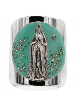 BAGUE APPARITION PLAQUE ARGENT