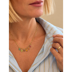 Collier CAPRI  multicolore or