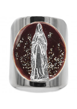 BAGUE APPARITION PLAQUE ARGENT