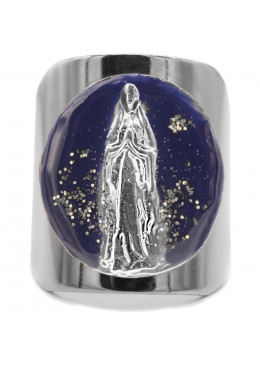 BAGUE APPARITION PLAQUE ARGENT