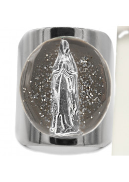 BAGUE APPARITION PLAQUE ARGENT