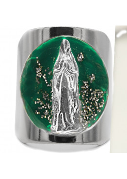 BAGUE APPARITION PLAQUE ARGENT