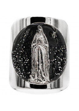 BAGUE APPARITION PLAQUE ARGENT